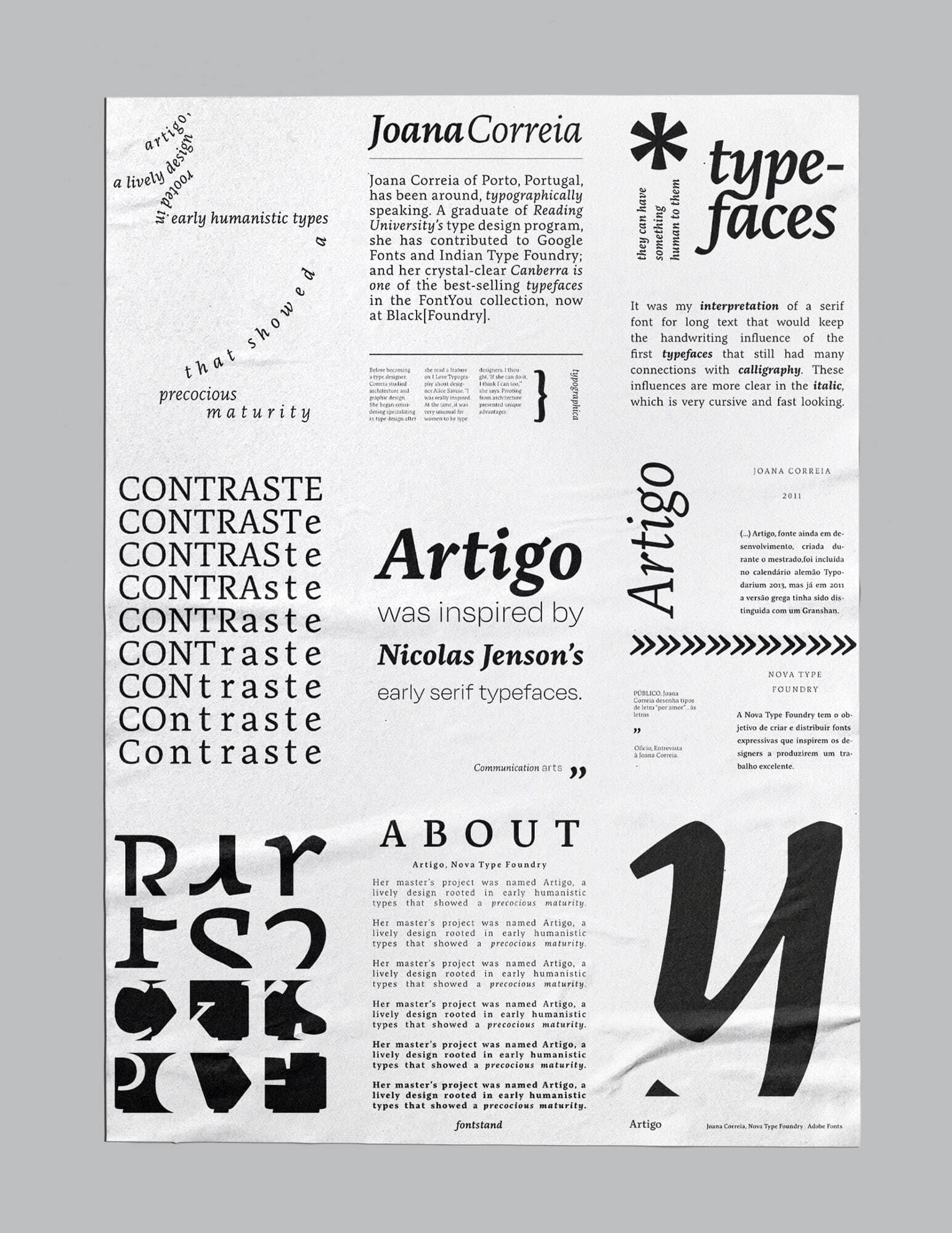 artigo specimen poster back