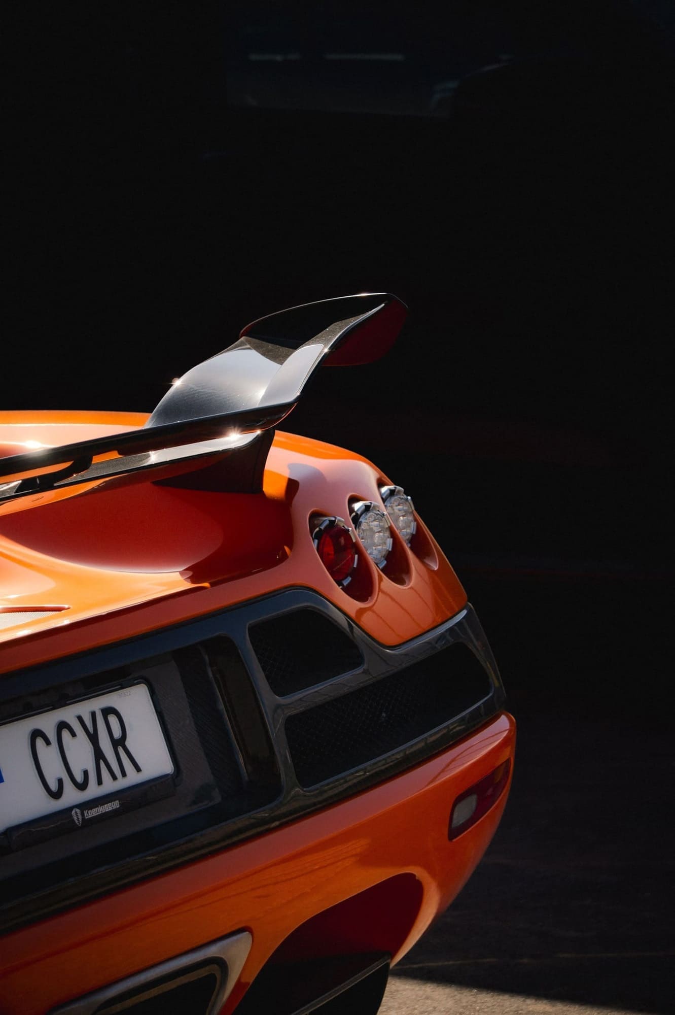 Orange Koeningsegg's back